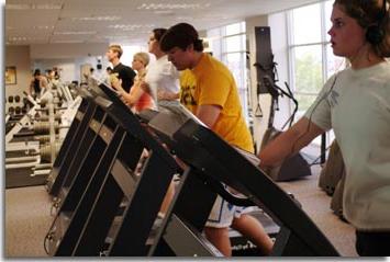 On the treadmills at the Striplin Center